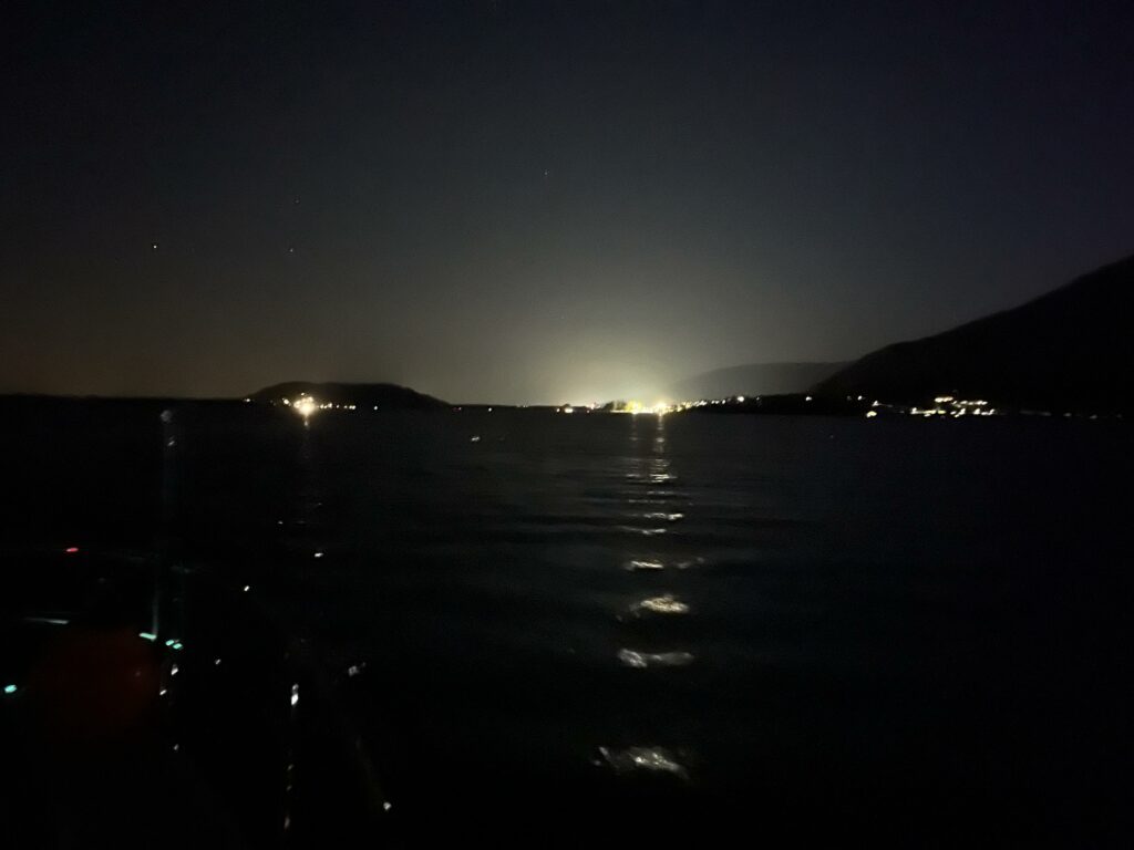 nächtliche Überfahrt nach Le Landeron